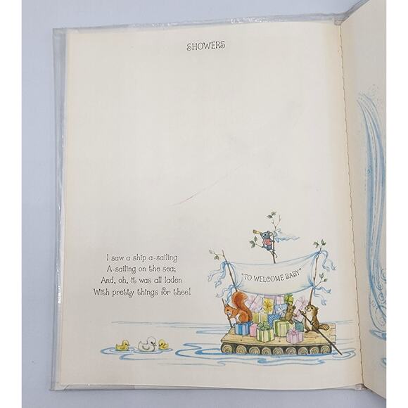 Vintage 1980 Hallmark Baby's Memory Book Favorite Nursery Rhymes Woodland Animal - Picture 9 of 13
